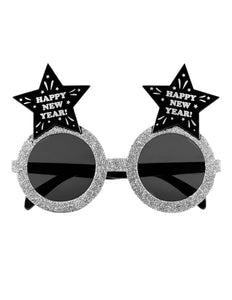 E-Carnavalskleding.nl Bril 'Happy New Year!' zilver