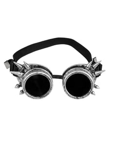 E-Carnavalskleding.nl Bril Steampunk Cyberpunk zilver