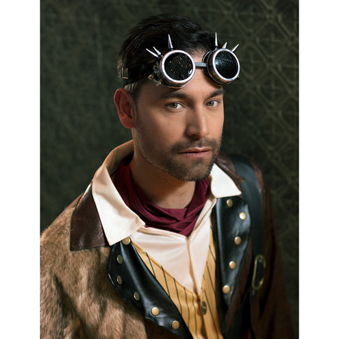 E-Carnavalskleding.nl Bril Steampunk Cyberpunk zilver