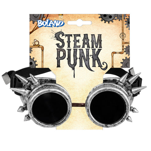 E-Carnavalskleding.nl Bril Steampunk Cyberpunk zilver