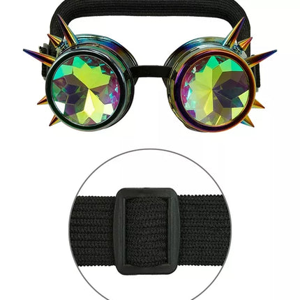 E-Carnavalskleding.nl Bril steampunk kaleidoscoop Fleur