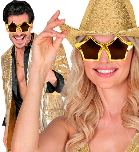 E-Carnavalskleding.nl Bril sterren goud Bram
