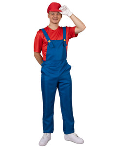 E-Carnavalskleding.nl Broek loodgieter blauw