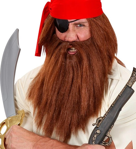 E-Carnavalskleding.nl Bruine baard met snor en baard Piraat