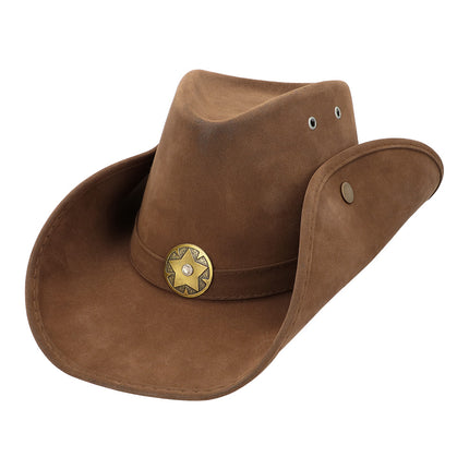 E-Carnavalskleding.nl Bruine cowboyhoed Nevada