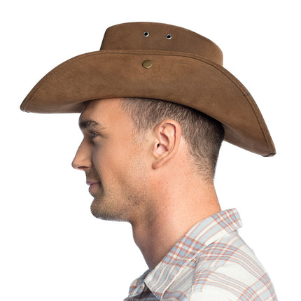 E-Carnavalskleding.nl Bruine cowboyhoed Nevada