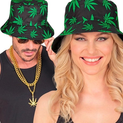 E-Carnavalskleding.nl Bucket hat hoed wiet marihuana Niels