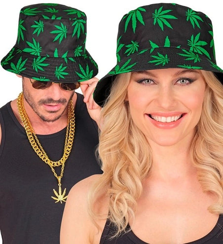 E-Carnavalskleding.nl Bucket hat hoed wiet marihuana Niels
