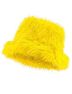 E-Carnavalskleding.nl Bucket hat pluche geel Evi
