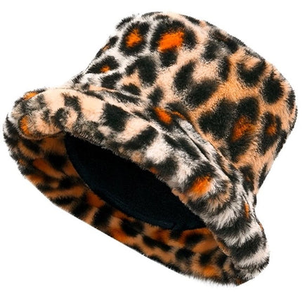 E-Carnavalskleding.nl Bucket hat pluche luipaard Thijs