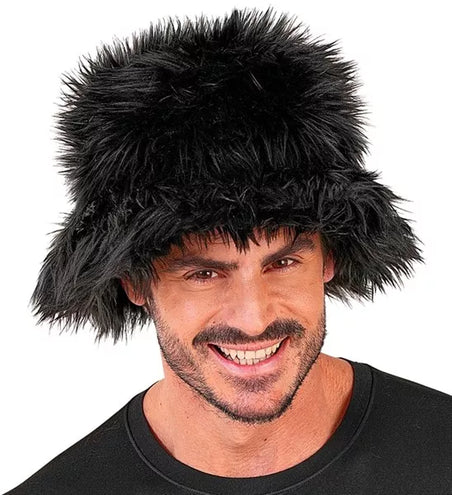 E-Carnavalskleding.nl Bucket hat pluche zwart Finn