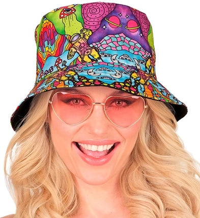 E-Carnavalskleding.nl Bucket hat psychedelisch Jesse