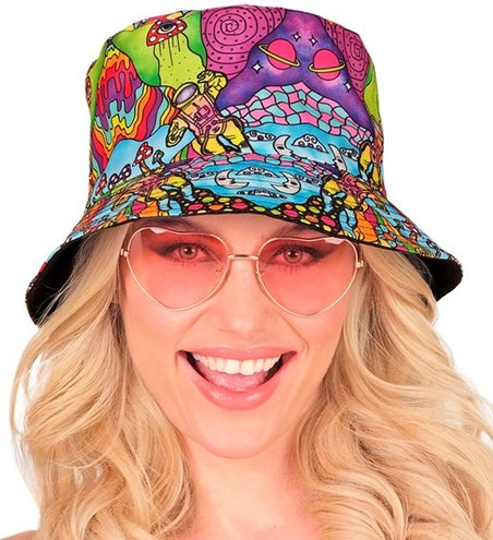 E-Carnavalskleding.nl Bucket hat psychedelisch Jesse