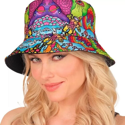 E-Carnavalskleding.nl Bucket hat psychedelisch Jesse