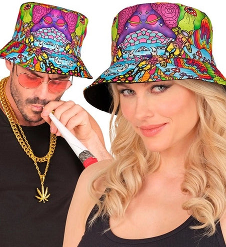 E-Carnavalskleding.nl Bucket hat psychedelisch Jesse