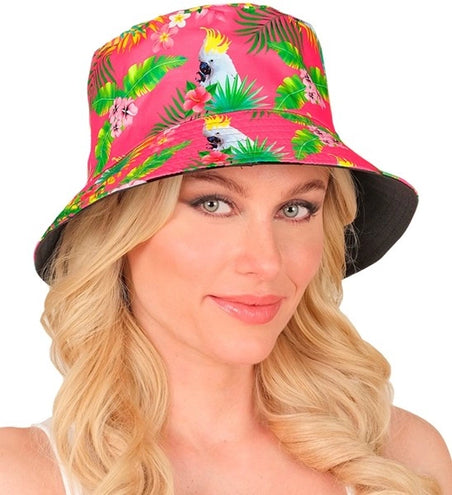 E-Carnavalskleding.nl Bucket hat zomer party roze kostuum Anouk