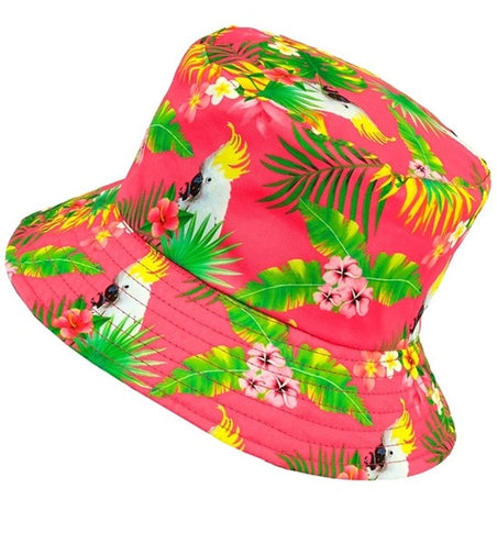 E-Carnavalskleding.nl Bucket hat zomer party roze kostuum Anouk