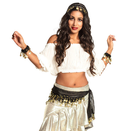 E-Carnavalskleding.nl Buikdanseres verkleedset Belly dance zwart