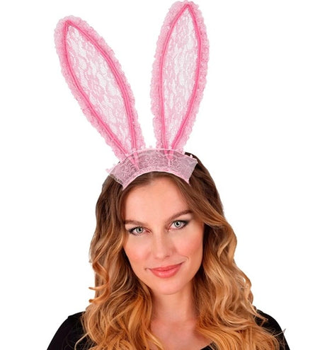 E-Carnavalskleding.nl Bunny oren kant roze