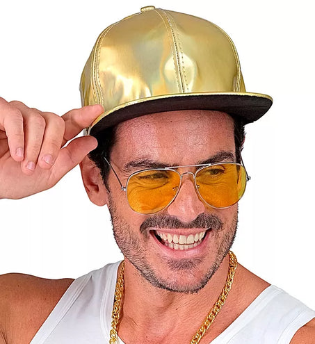 E-Carnavalskleding.nl Cap goud holografisch hoed Isa
