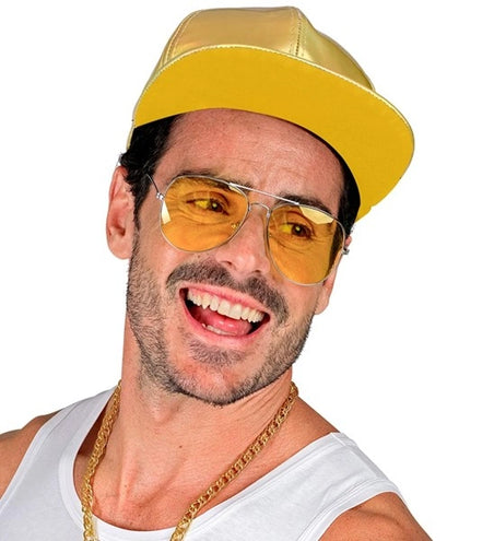 E-Carnavalskleding.nl Cap goud holografisch hoed Isa