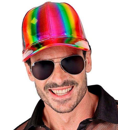 E-Carnavalskleding.nl Cap regenboog holografisch hoed Evi