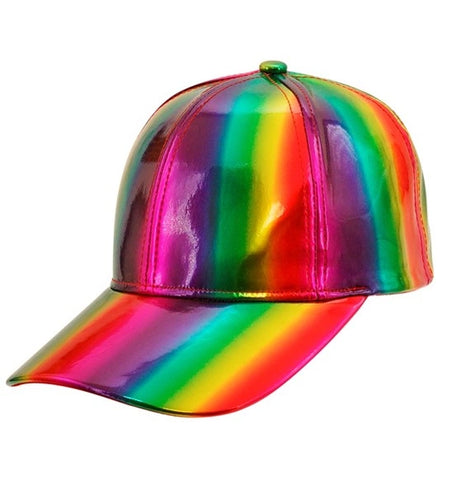 E-Carnavalskleding.nl Cap regenboog holografisch hoed Evi