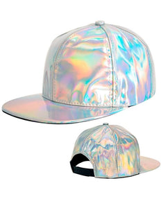 E-Carnavalskleding.nl Cap zilver holografisch hoed Sanne