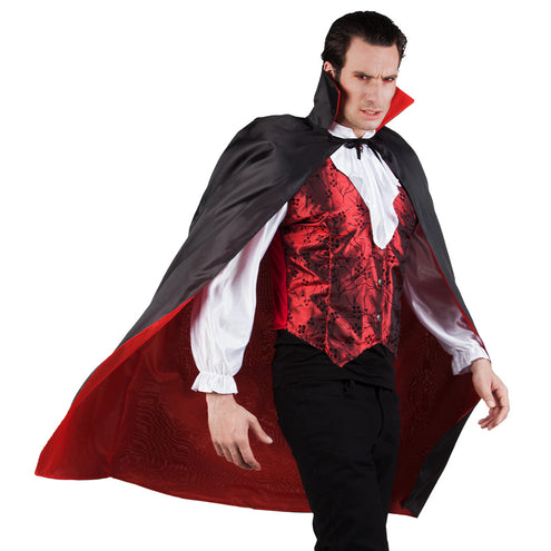 E-Carnavalskleding.nl Cape Bloodlust zwart/rood