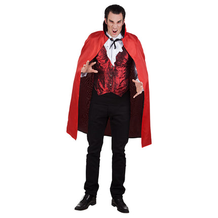 E-Carnavalskleding.nl Cape Bloodlust zwart/rood