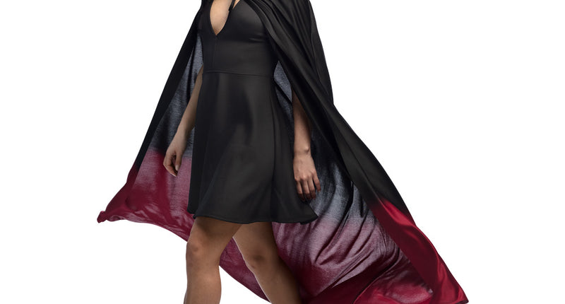 E-Carnavalskleding.nl Cape Fade zwart/rood