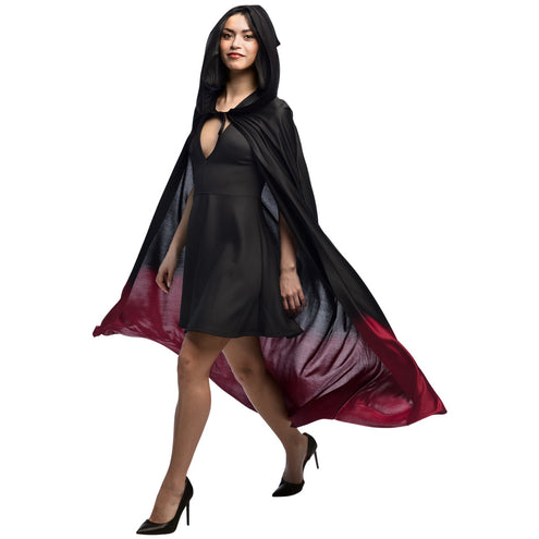 E-Carnavalskleding.nl Cape Fade zwart/rood