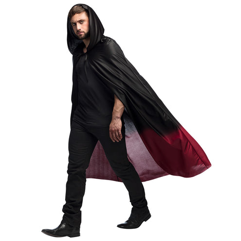 E-Carnavalskleding.nl Cape Fade zwart/rood