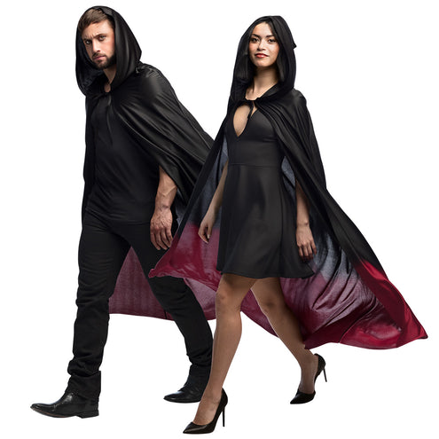E-Carnavalskleding.nl Cape Fade zwart/rood
