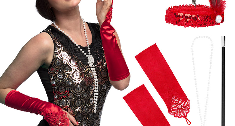 E-Carnavalskleding.nl Charleston verkleed set Flapper deluxe