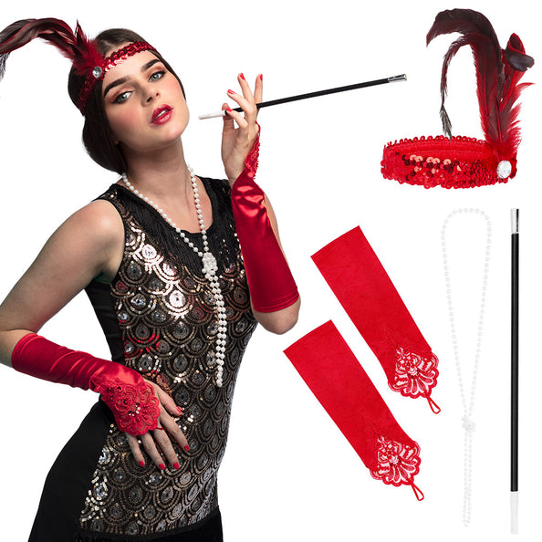 E-Carnavalskleding.nl Charleston verkleed set Flapper deluxe