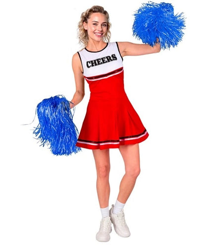 E-Carnavalskleding.nl Cheerleader rood kostuum Lynn dames