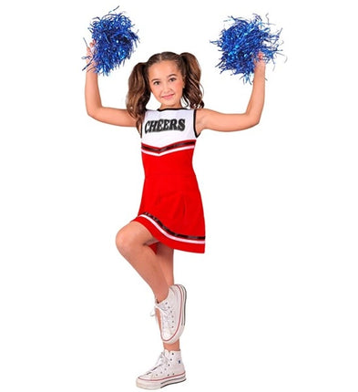 E-Carnavalskleding.nl Cheerleader rood kostuum Lynntje kinderen