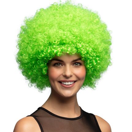 E-Carnavalskleding.nl Clown pruik afro krullen Groove blond