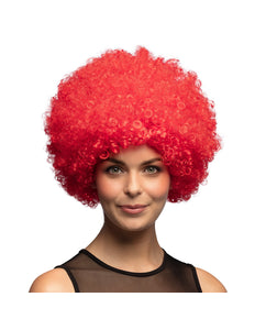 E-Carnavalskleding.nl Clown pruik afro krullen Groove rood