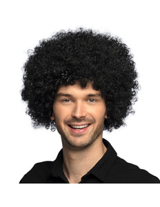 E-Carnavalskleding.nl Clown pruik afro krullen Groove zwart
