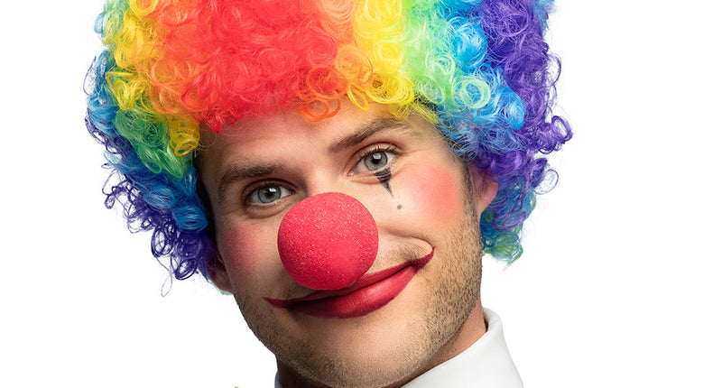 E-Carnavalskleding.nl Clownspruik Curly veelkleurig