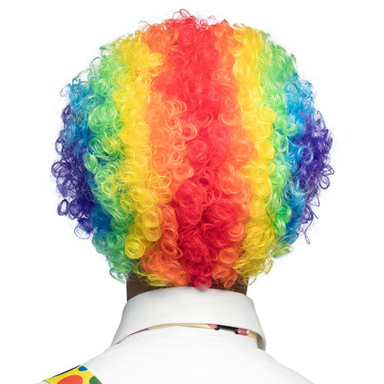 E-Carnavalskleding.nl Clownspruik Curly veelkleurig