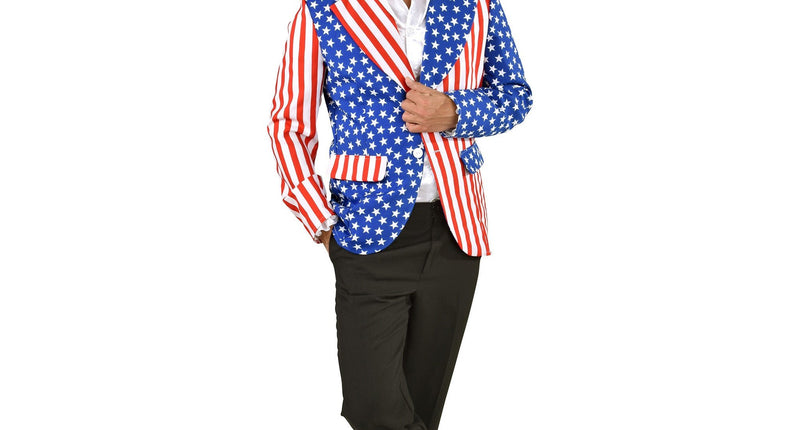 E-Carnavalskleding.nl Colbert Amerika USA stars stripes