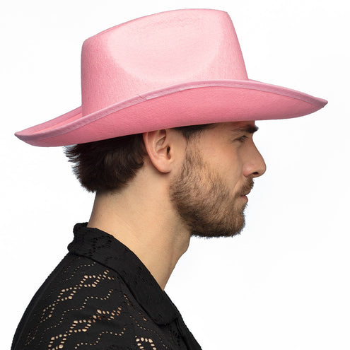 E-Carnavalskleding.nl Cowboy hoed Daisy roze