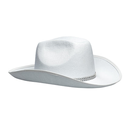 E-Carnavalskleding.nl Cowboy hoed Daisy wit