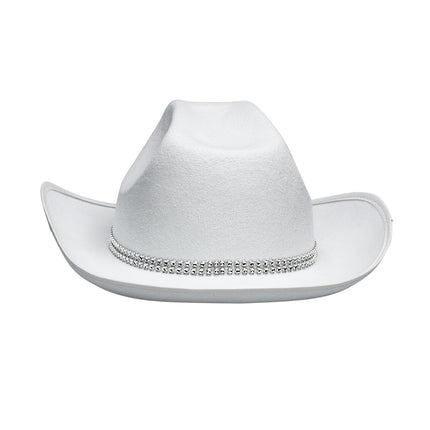 E-Carnavalskleding.nl Cowboy hoed Daisy wit