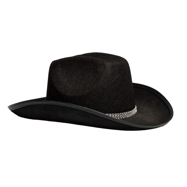 E-Carnavalskleding.nl Cowboy hoed Daisy zwart
