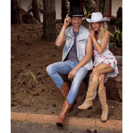 E-Carnavalskleding.nl Cowboy hoed Daisy zwart