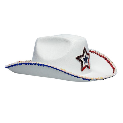 E-Carnavalskleding.nl Cowboy hoed Rodeo star USA